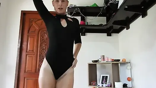 Berkeringat dalam spandeks bodysuit / tarian + muncrat