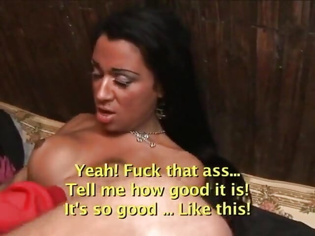 Filthy Shemale with Perky Tits Gets Melons Fondled Then Butt Fucks for Warm Cum