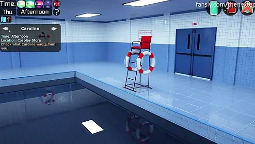 Orta yaşlı seksi kadın şehirde oyun oynuyor bölüm 1 - 1 sahne