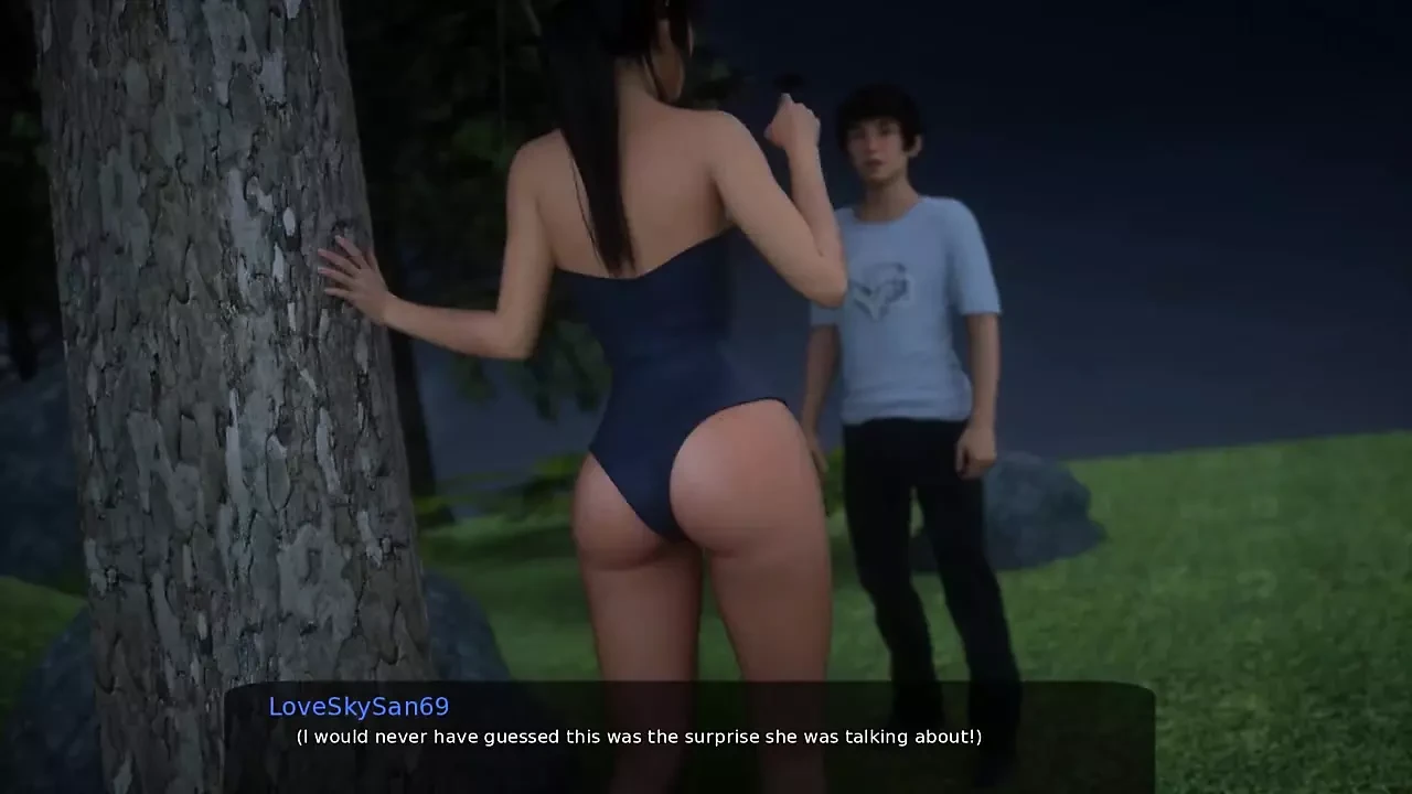 Milfy City v0.6e - parte 92 - luz de la luna y Caroline por Loveskysan69