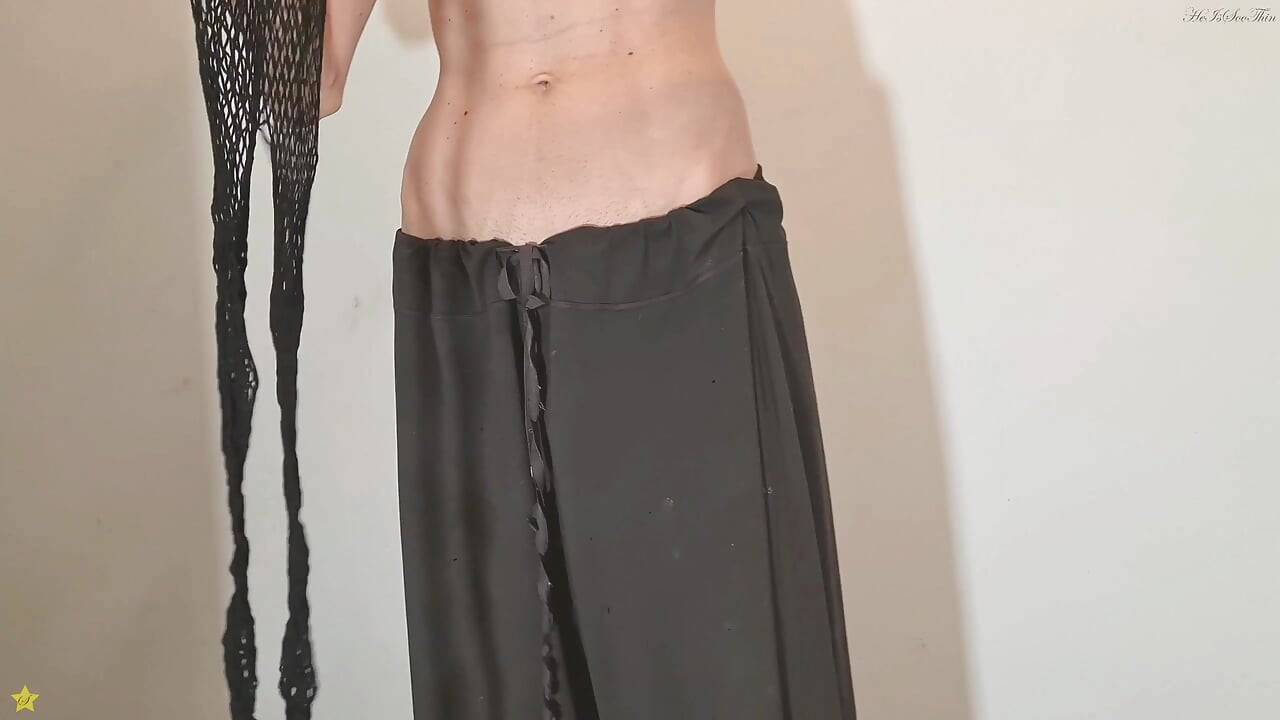 Fishnet Bodysuit Try On and Mesh Dress Lewd Session