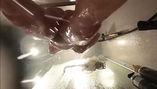 Banyo Altında Web Kamerası. Kız arkadaş duşta seksten sonra