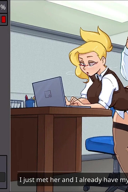 Barely Working - Busty Blonde Fucked by Everyone in the Office - 3D Porn Game