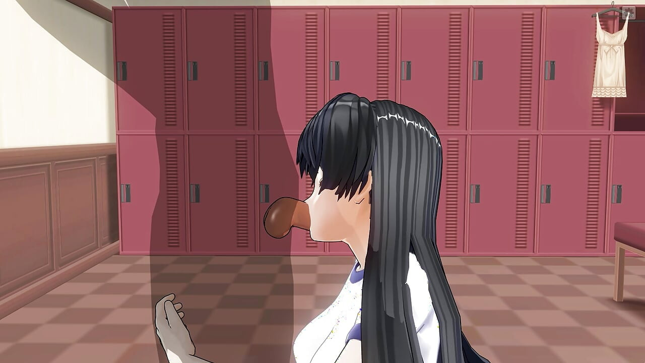 Student in Tracksuit Sucks Cock in Locker Room