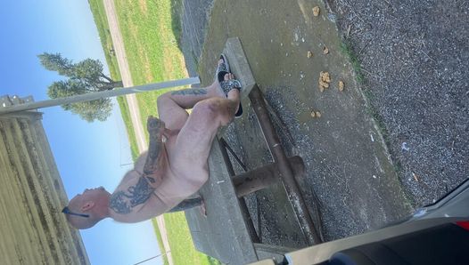 Masturbating at a picnic area in Texas on the way home from florida