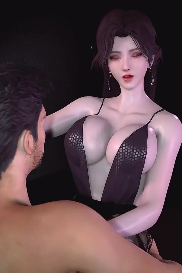 3D χαριτωμένη Ασιάτισσα πουτάνα που απατά με τον πατριό της με το μεγάλο πουλί της