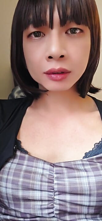 Shemale Ting Xuan Masturbates by the Window in Her Room.