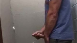 Courageous guy: cruising in restroom