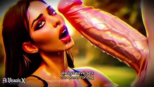 (4K) AI 3D Animated Porn – Latina Baddie Worships Big White Cock (Interracial ASMR) - AI Visuals X