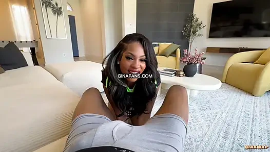 Thick Ebony Fucks "Gay" Best Friend - Gina Wap