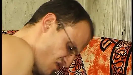 Spex granny wearing stockings gets fucked and facialized