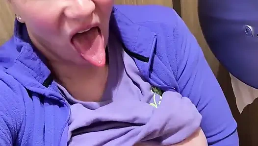 Public Toilet Play Risky Pee