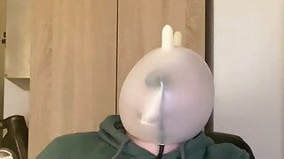 BHDL - LATEXGLOVE BREATHPLAY - THROAT-TRAINING SWALLOWING MY BIG INFLATABLE BUTT PLUG
