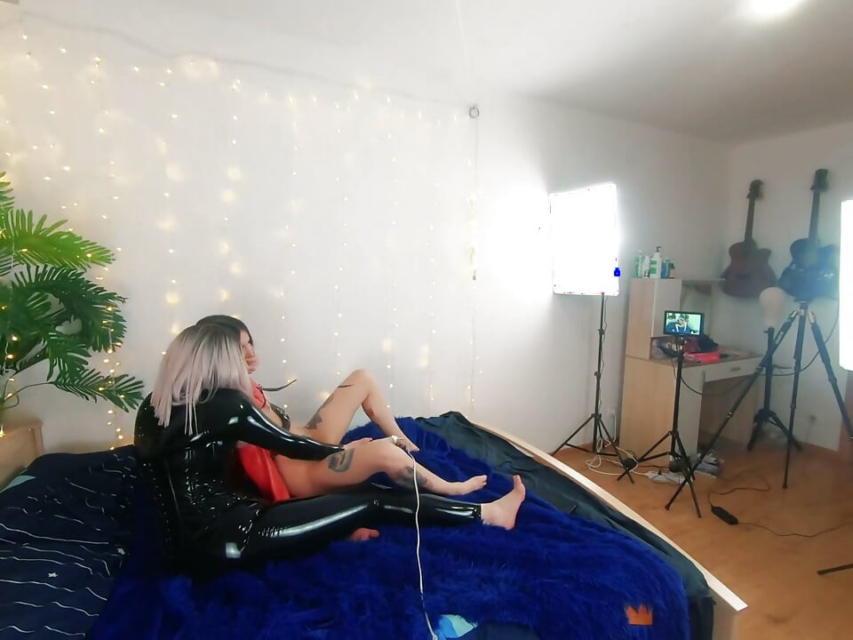 Backstage of Pretty Lesbian Fetish Girls Doing Sex Video. Positive Femdom, Sex Play, Latex Leather