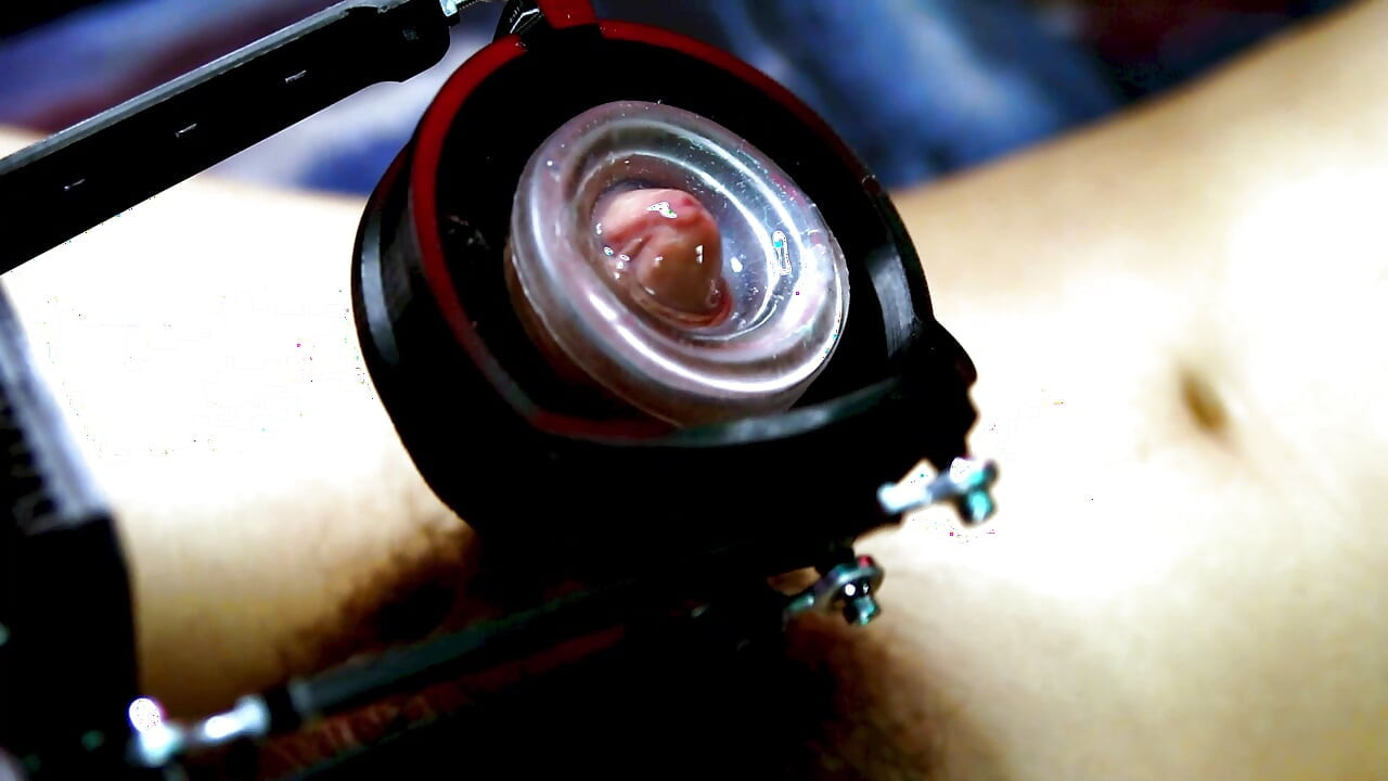 Training my dick again. Jerk off machine.