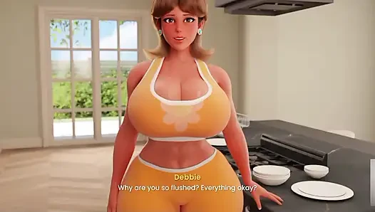 Mario'lu üvey anne Daisy sert yarağımı görüyor ve bana emmeyi teklif ediyor!!