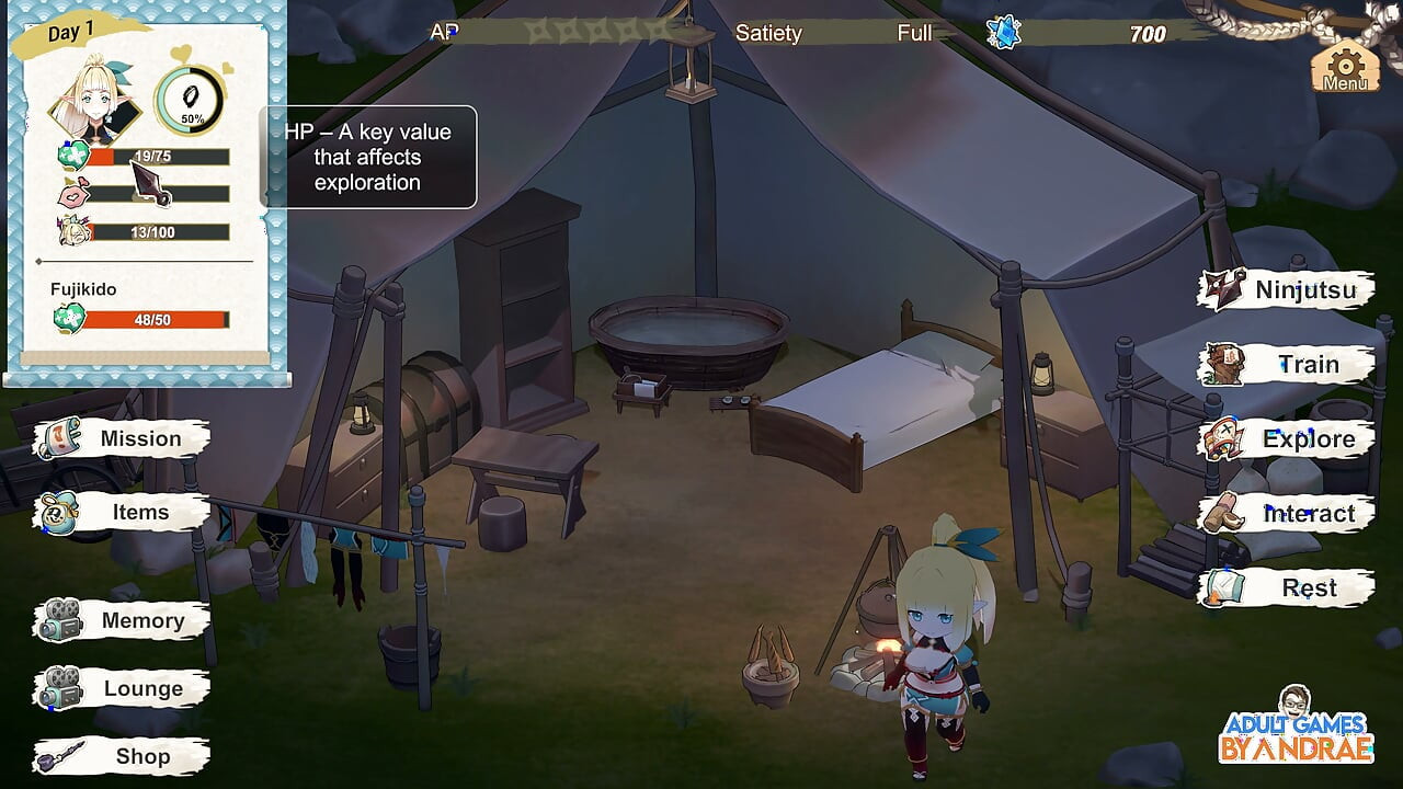 Flee, My Elven Ninja! 3D Gameplay Part 2 - Lizet’s Training and Exploration Begins