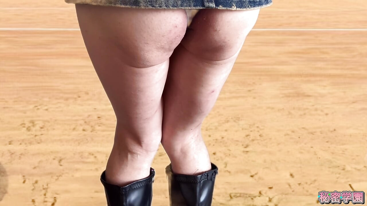 I'm wearing a mini-skirt and boots, with an anal vibrator inserted and rubber panties on. SecretGakuen
