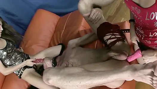 He Submits to the Ladies and Lets Himself Be Spoiled by Strap-on Dildos