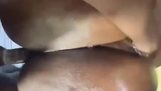 The delivery boy couldn't resist this massive booty  he tried the best he could