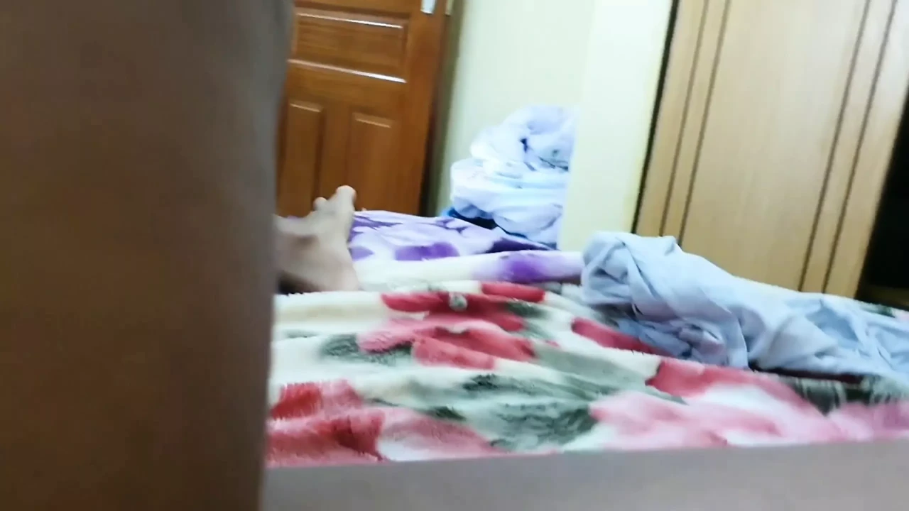 Stepsister caught masturbating by stepbrother, up close, camera