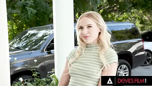 DEVILS FILM - Cute Blonde Babysitter Gets Banged By Her Boss