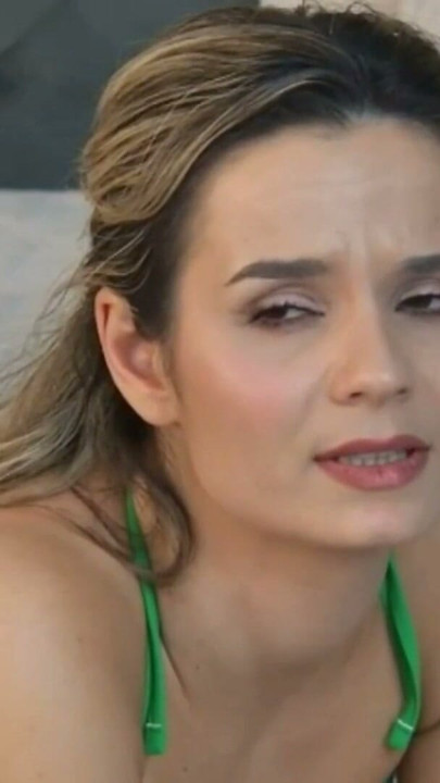 HelenWaldorf in a Green Bikini Just Teasing Around on the Bed | Clip 1