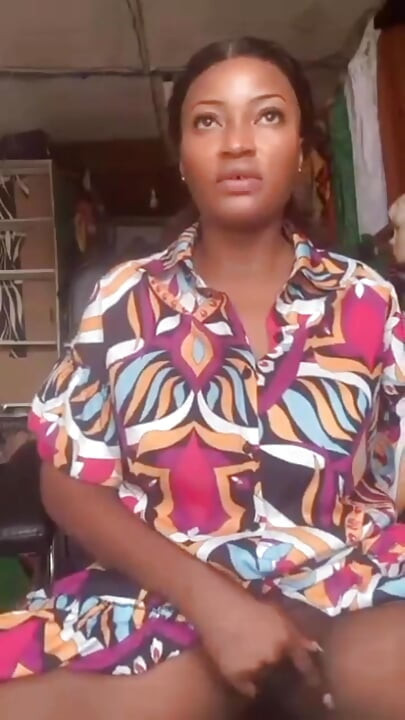 Public Masturbation of a Horny Mama Playing Her Fat Pussy in Her Shop for Her Lover