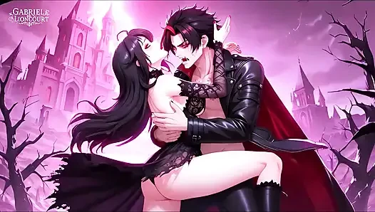 Goth Girl Bound by Vampire Lord - BDSM Monster Hentai