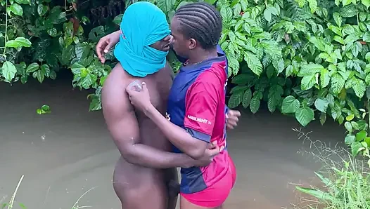 Bro sex inside river