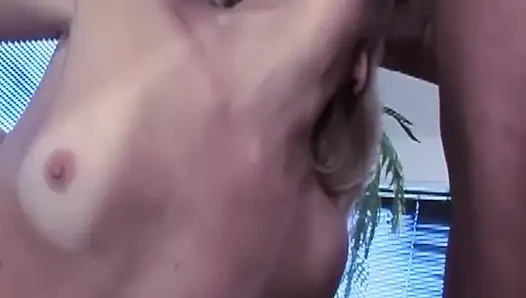 Mature Blonde MILF Fingered Deep and Facialized Hard