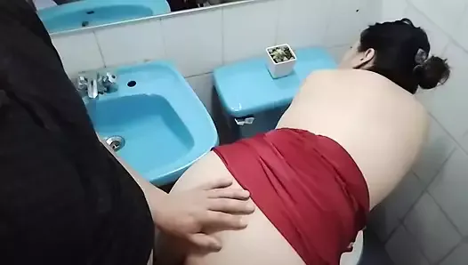 masdratra fucks with her son's friend in the bathroom in the middle of the party