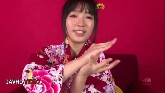Chiharu delivers passionate JAV blowjob then gets fucking intense in her Kimono