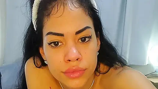 Cute Young Woman in White Lingerie Plays with Her Pussy and Flirts with Her Lovense for the First Time