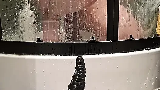 washes her toys and her body