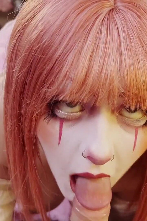 Circus Clown Whore Double Penetrated in the Pussy and Mouth