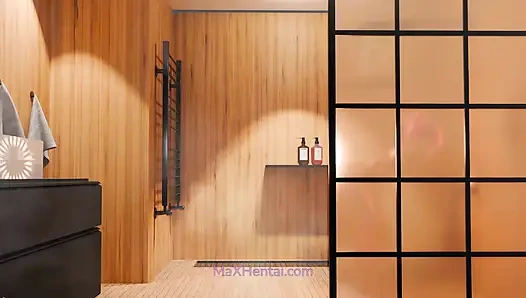 College mädchen riesiger squirting-orgasmus nach dem yoga-unterricht (volle 3D-animation) hq