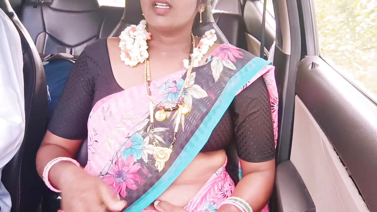 Indian bhabi car sex secretly spends time with her husband's younger brother by going on long drives.Telugu dirty talks.