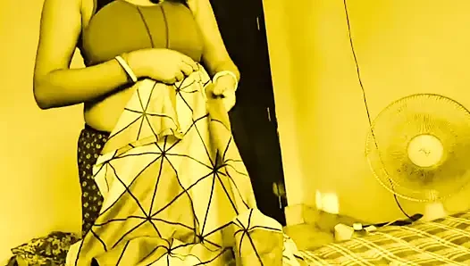 Hard fucking my sweet bhabi with beautiful Sharee at your home.