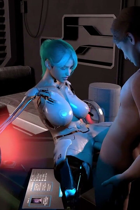 Test De La Chatte D’une Fille Robot Sexuel À Demi Assemblée