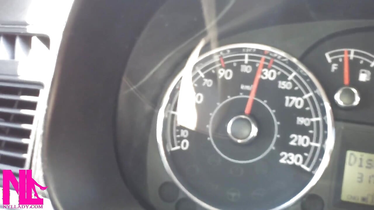 Pedal Pumping and Driving in Highway in Soft Worn Out Flats and Nylon Socks