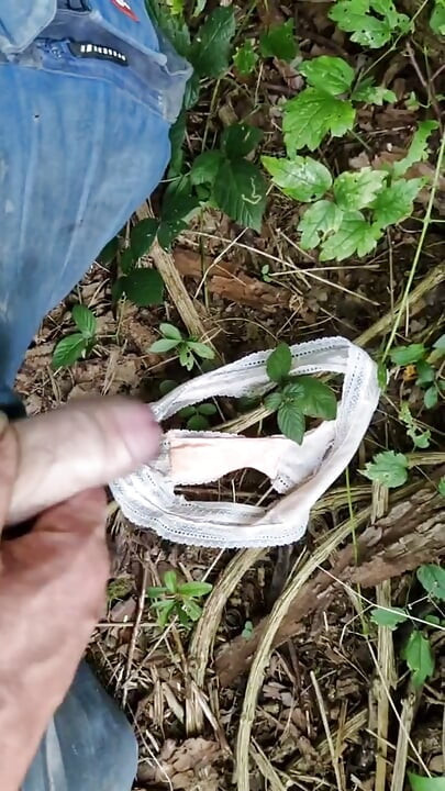 Used panties found in the forest