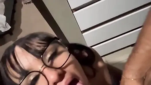 Bakış açısı Oral Seks Derin Boğaz Kayınbiraderimin ağzına Dağınık Boşalma