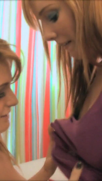 Iconic moment from "Hot young red haired babes with juicy tits have licking session"