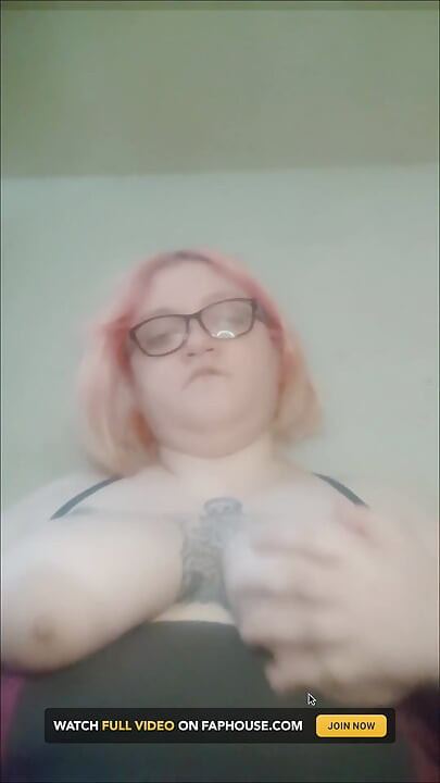 Amputated Fat BBW Playing with Her Huge Tits - Amateur Slow Motion
