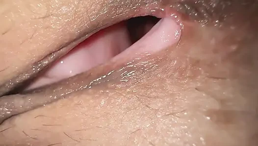Экстремальный клитор крупным планом, лизание длинного видео для быстрой спермы