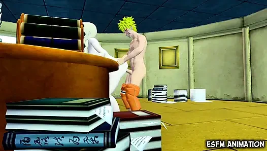 Naruto lagi muasin lady hokage di kantornya