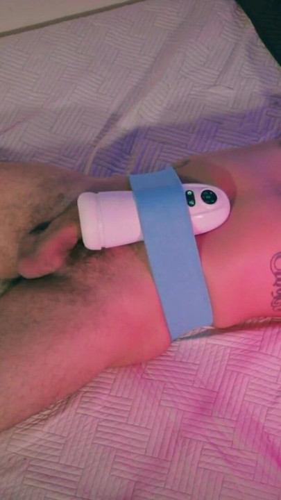 Iconic moment from "Big Dick Daddy Camilo Brown Hot Handsfree Cum Inside Automatic Toy"