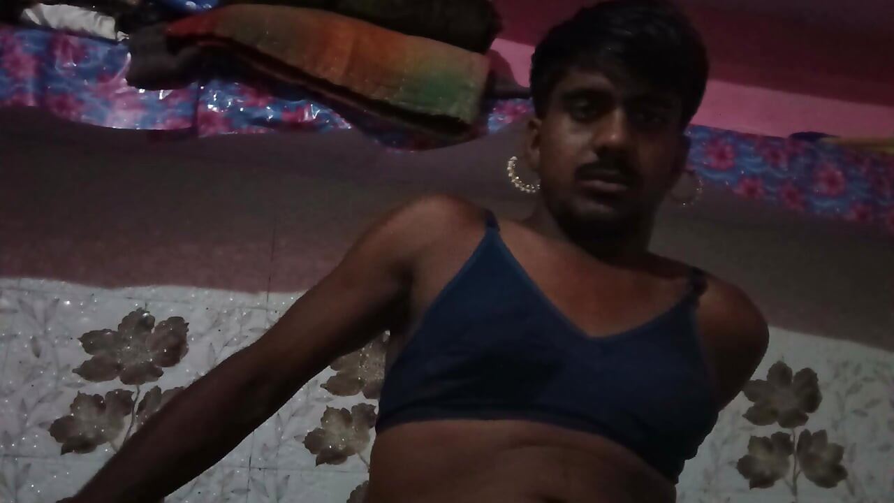 The man has a small and thick penis and is massaging it
