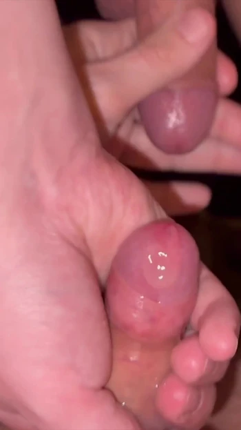Emotional moment from "The best cumshots of 2 uncut cocks from the 4th quarter"